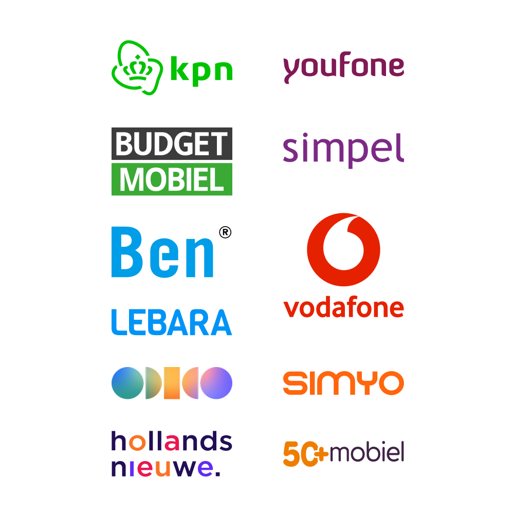 De verschillende providers bij Mobiel.nl