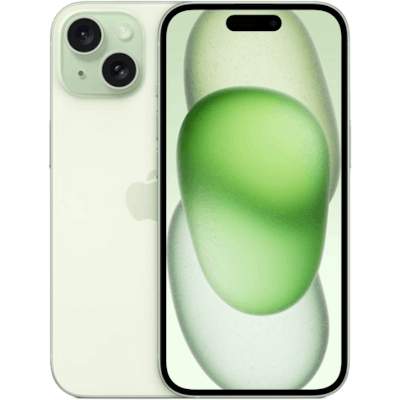 Voorkant achterkant iPhone 15 groen