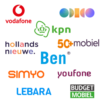 De verschillende providers bij Mobiel.nl