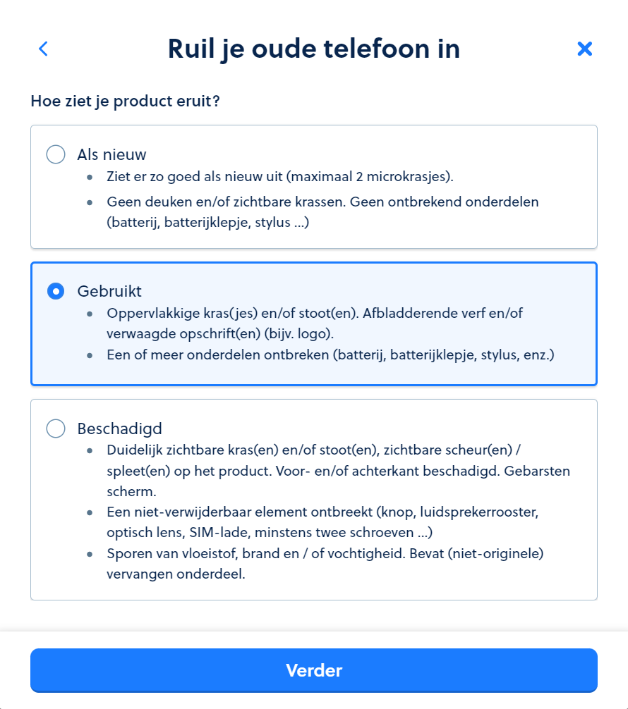 Ruil je oude telefoon in stap 4