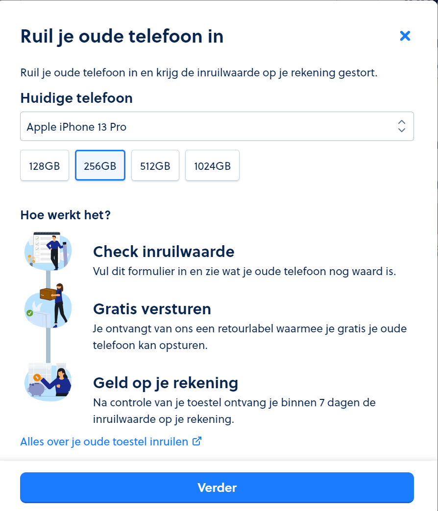 Ruil je oude telefoon in stap 3