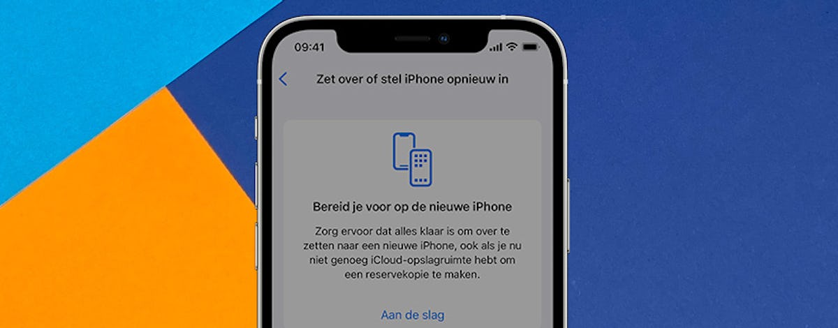 iPhone terugzetten naar fabrieksinstellingen 