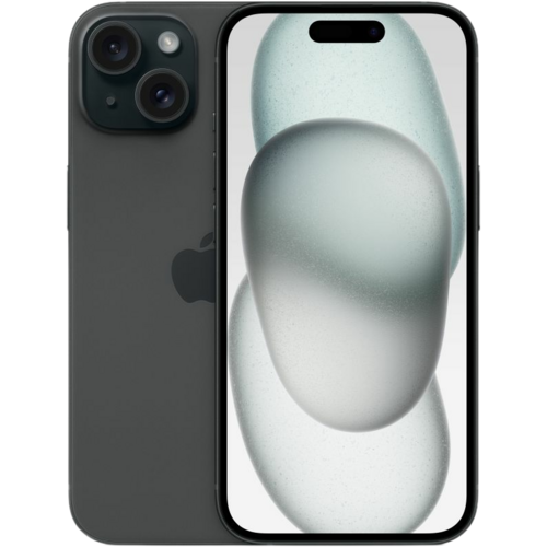 iPhone 15 Plus zwart voorkant achterkant